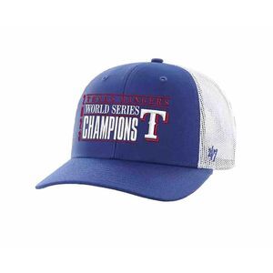 47 Brand Texas 2023 Rangers World Series Champions Trucker Snapback Hat Cap '47
